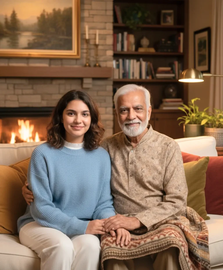 Father and Daughter ai image prompt