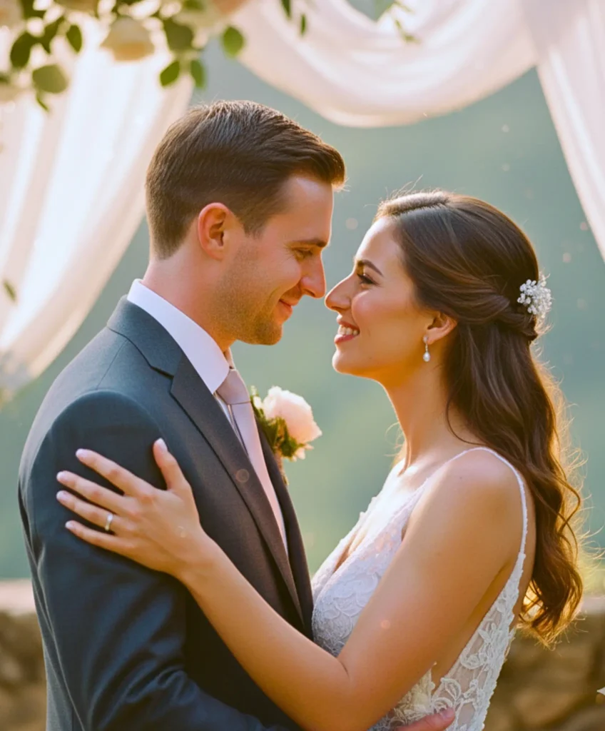 Close Up Wedding Portrait AI Image prompt